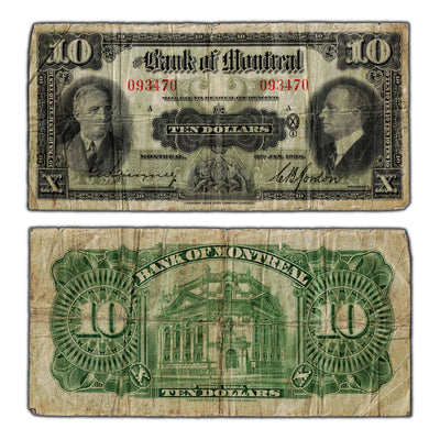 $10 1938 Bank of Montreal Canada Chartered Note #505-62-04