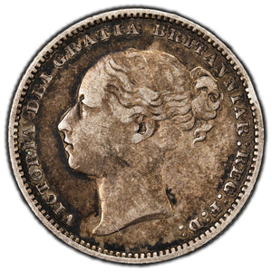 Great Britain 1881 1 One Shilling Silver Coin KM #734.4