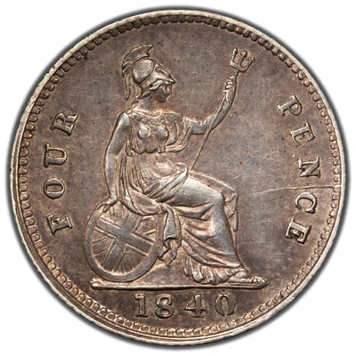 Great Britain 1840 Four Pence Silver Coin