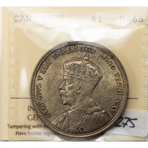 SOLD Canada 1935 $1 Silver Dollar Coin - ICCS MS-65