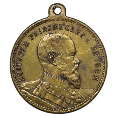 Germany Bavaria 1901 Medallion 80th Birthday of Prince Regent Lutpold 27mm