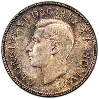 Canada 1945 25 Cents Quarter Silver Coin - MS-62