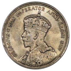 Canada 1935 Double Voyager / Double XXV $1 Silver Dollar Coin - Choice UNC