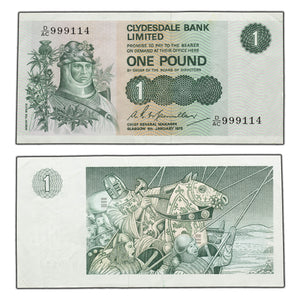 SOLD Scotland 1975 1 One Pound Note - VF+