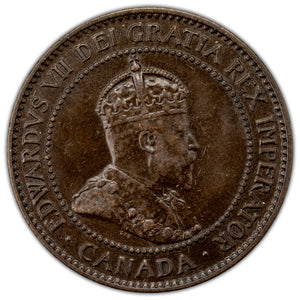 SOLD Canada 1907-H 1 Large Cent Coin - Cleaned