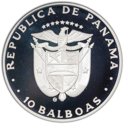 Panama 1982 Year of the Child 10 Balboas Silver Coin - Proof Strike