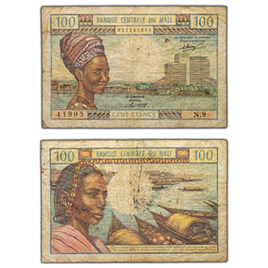 SOLD Mali ND (1972-73) 100 Francs Note P #11