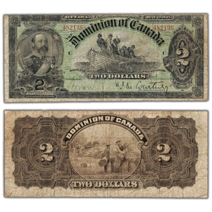 SOLD $2 1897 Dominion of Canada Note Courtney DC-14b
