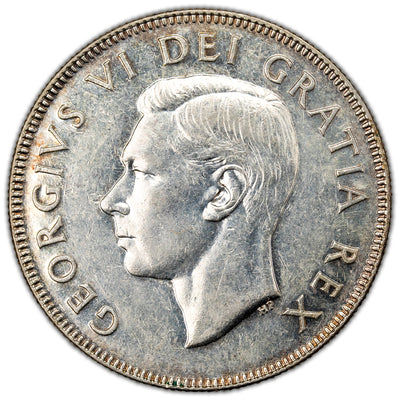 SOLD Canada 1948 50 Cents Half Dollar Silver Coin - VF-30