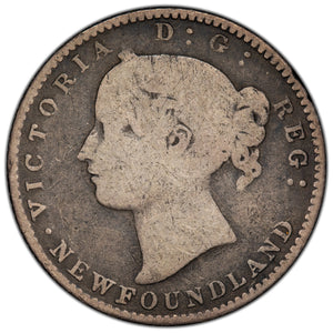 SOLD Newfoundland 1880 10 Cents Dime Silver Coin - Good