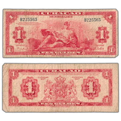 Curacao 1947 1 One Gulden Note P #35b - Circulated