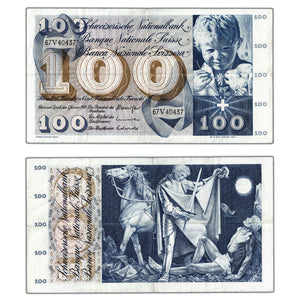 Switzerland 1970 100 Francs Note P #49L - Circulated