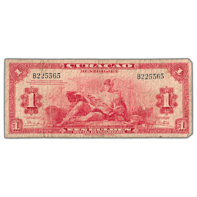 Curacao 1947 1 One Gulden Note P #35b - Circulated