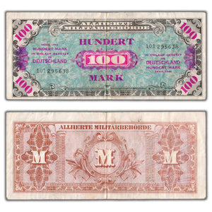 SOLD Germany Allied Occupation 1944 100 Mark Note P #197b