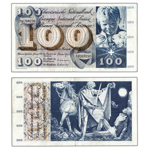 Switzerland 1970 100 Francs Note P #49L - Circulated