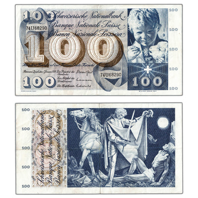 Switzerland 1970 100 Francs Note P #49L - Circulated