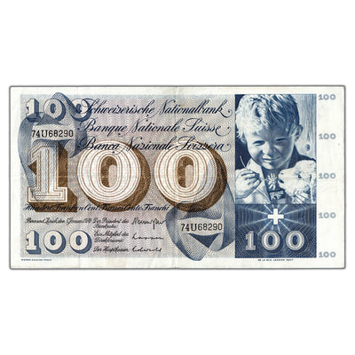 Switzerland 1970 100 Francs Note P #49L - Circulated