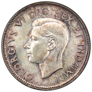 SOLD Canada 1945 25 Cents Quarter Silver Coin - MS-62
