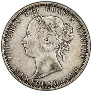 SOLD Newfoundland 1882-H 50 Cents Silver Coin - F-12