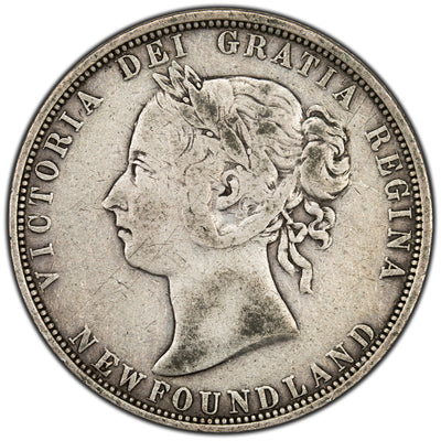 Newfoundland 1882-H 50 Cents Silver Coin - F-12