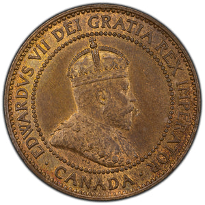 SOLD Canada 1908 1 Large Cent Coin - AU
