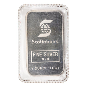 SOLD Engelhard Scotiabank 1oz .999 Fine Silver Bar - Sealed