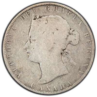 Canada 1870 L.C.W 50 Cents Half Dollar Silver Coin - Filler