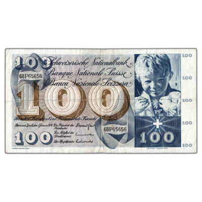 Switzerland 1970 100 Francs Note P #49L - Circulated