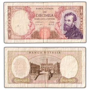 SOLD Italy 1962 10000 Lire Note P #97f