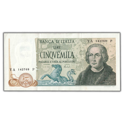 Italy 1972 5000 Lire Note P #102b - EF