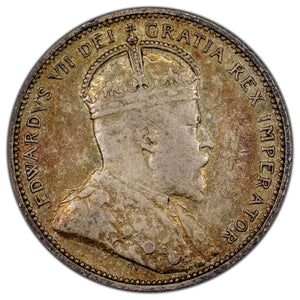 SOLD Canada 1907 25 Cents Quarter Silver Coin - Very Fine +