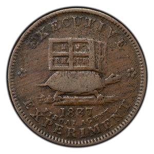 SOLD United States 1837 Executive Experiment Hard Times Token HT-33