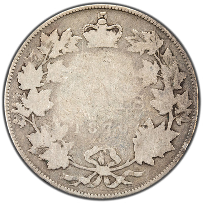 Canada 1870 L.C.W 50 Cents Half Dollar Silver Coin - Filler