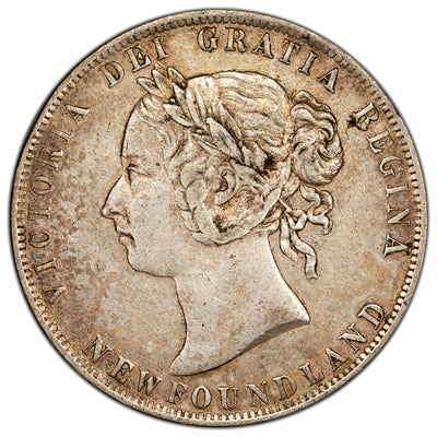 Newfoundland 1900 50 Cents Half Dollar Silver Coin - Choice Very Fine