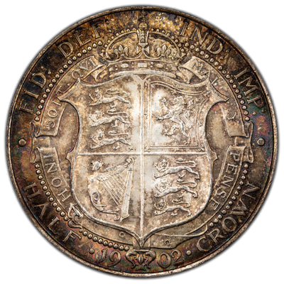 Great Britain 1902 Half Crown Silver Coin - Choice Uncirculated