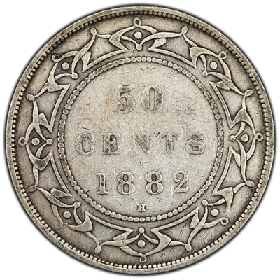 Newfoundland 1882-H 50 Cents Silver Coin - F-12
