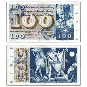 Switzerland 1965 100 Francs Note P #49h - Circulated