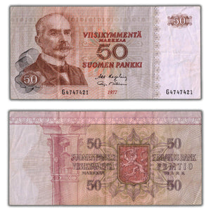 SOLD Finland 1977 50 Markkaa Note P #108a (7)