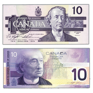 SOLD $10 Bank of Canada Notes Birds & Journey Series - Lasting Impressions Matched Serials