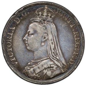 SOLD Great Britain 1890 1 One Crown Silver Coin KM #765