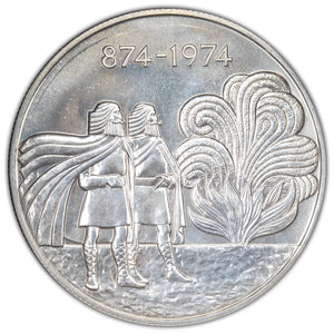 SOLD Iceland 1974 1st Settlement Anniversary 1000 Kronor Silver Coin