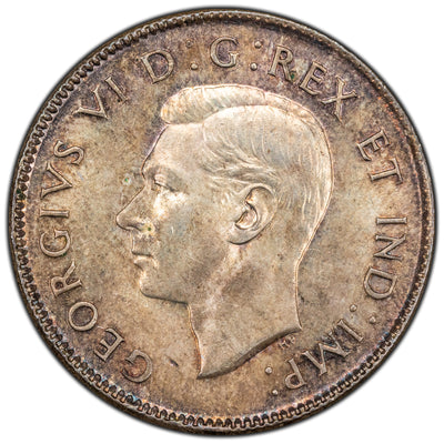 Canada 1945 25 Cents Quarter Silver Coin - MS-62