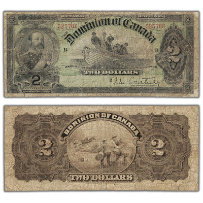 SOLD $2 1897 Dominion of Canada Note Courtney DC-14b