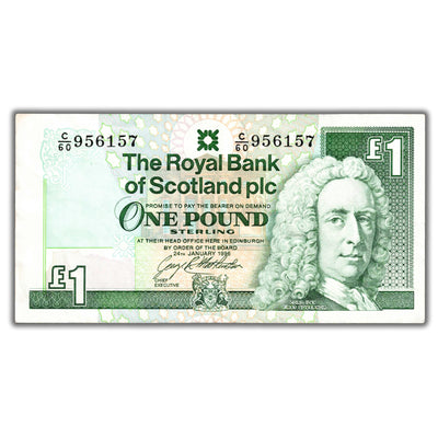 SOLD Scotland The Royal Bank 1996 One Pound Note P #351c - Circulated