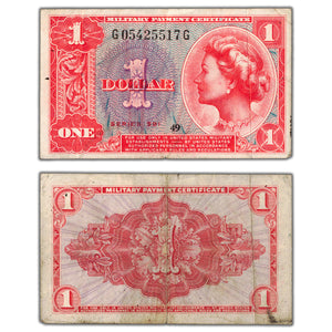 SOLD United States Series 591 $1 One Dollar Military Payment Certificate Note