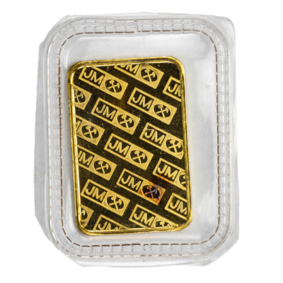 SOLD Johnson Matthey 1/10oz .9999 Gold Bar - Sealed Scarcer Weight