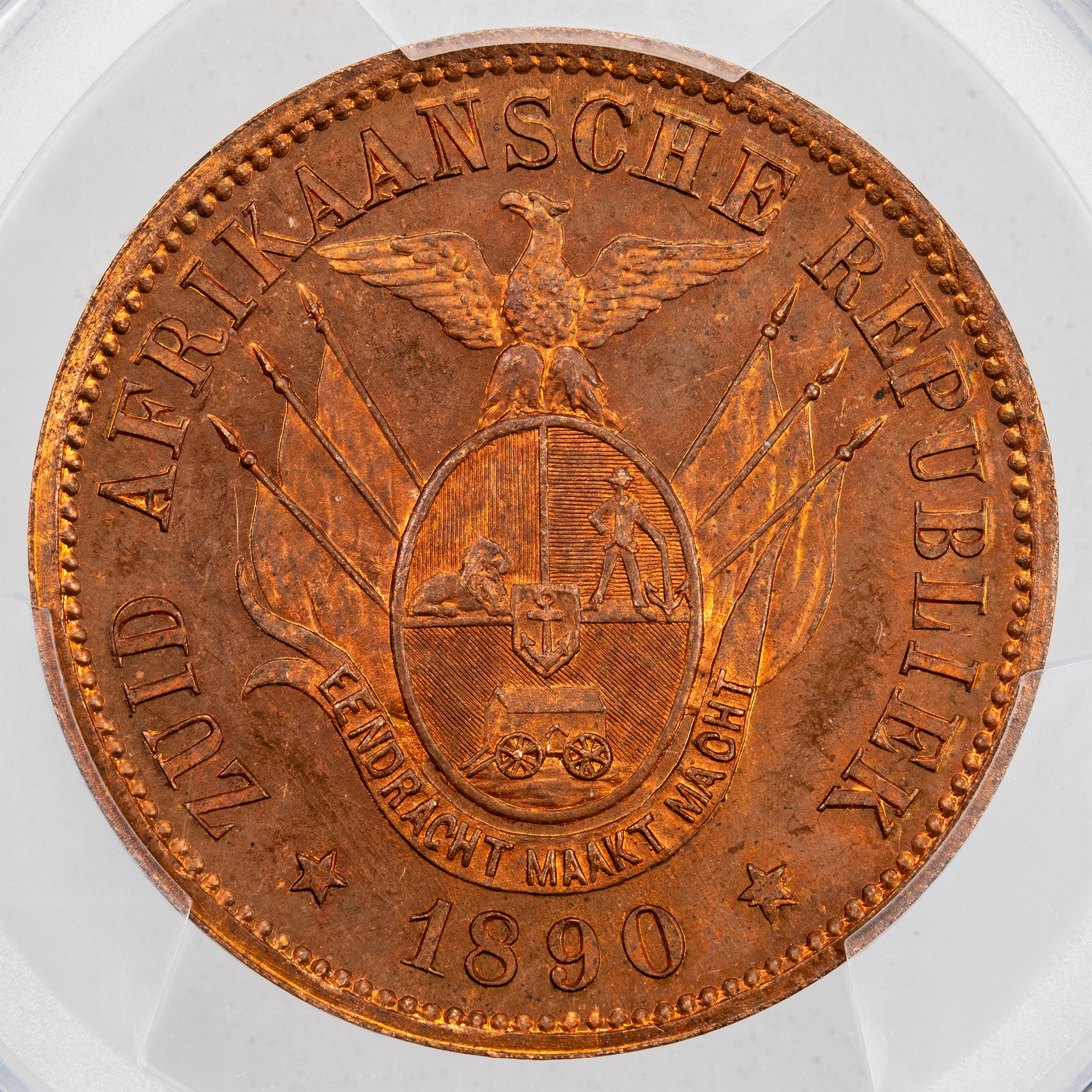 South Africa Pattern 1890 1d Penny Coin X #Pn9 - PCGS Specimen SP-65 R ...