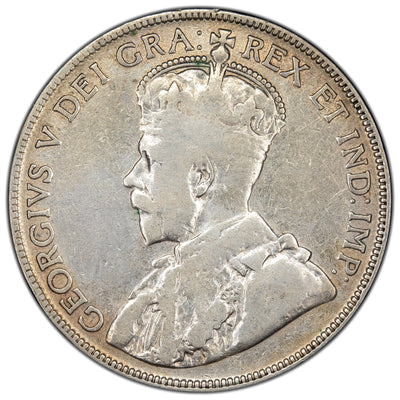 Canada 1931 50 Cents Half Dollar Silver Coin - Very Good