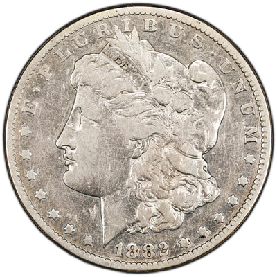 United States 1882-CC $1 Morgan Dollar Silver Coin - Cleaned