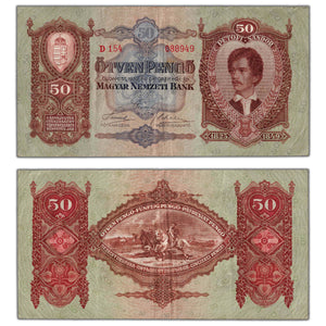 SOLD Hungary 1932 50 Pengo Note P #99